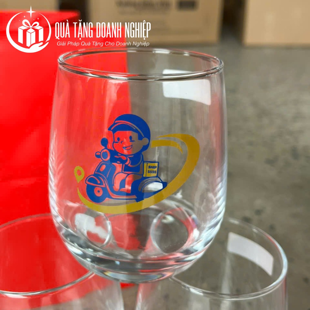 Bộ bình ly thủy tinh in logo