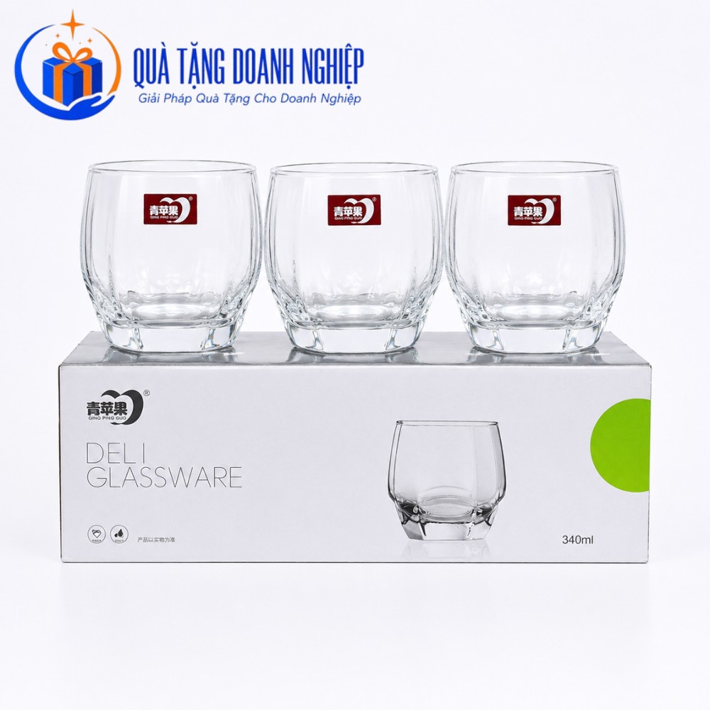 Bộ cốc thủy tinh in logo