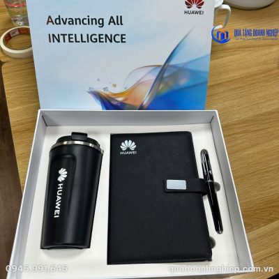 Bộ Giftset Quà Tặng Doanh Nghiệp In Logo 3 Món Màu Đen GS-07