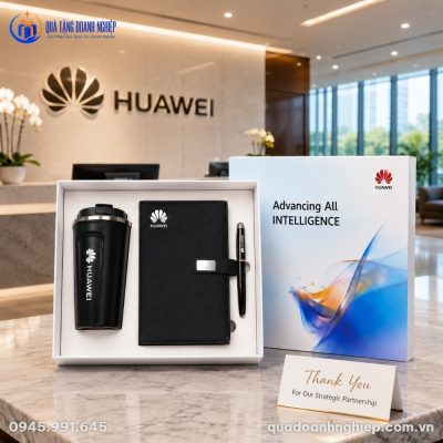 Bộ Giftset Quà Tặng Doanh Nghiệp In Logo 3 Món Màu Đen GS-07
