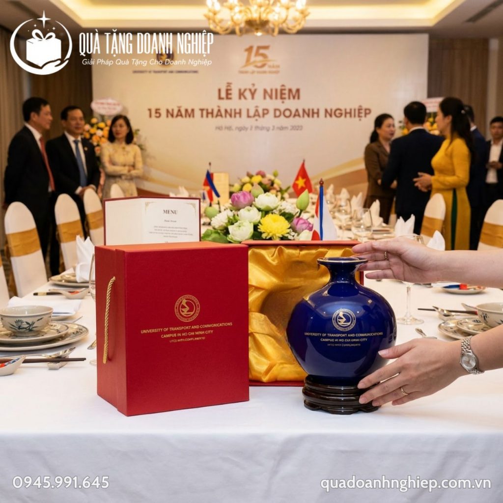 Bình Hút Lộc Mã Đáo Thành Công In Logo Quà Tặng Doanh Nghiệp