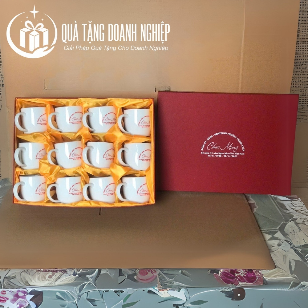Cốc sứ quà tặng in logo