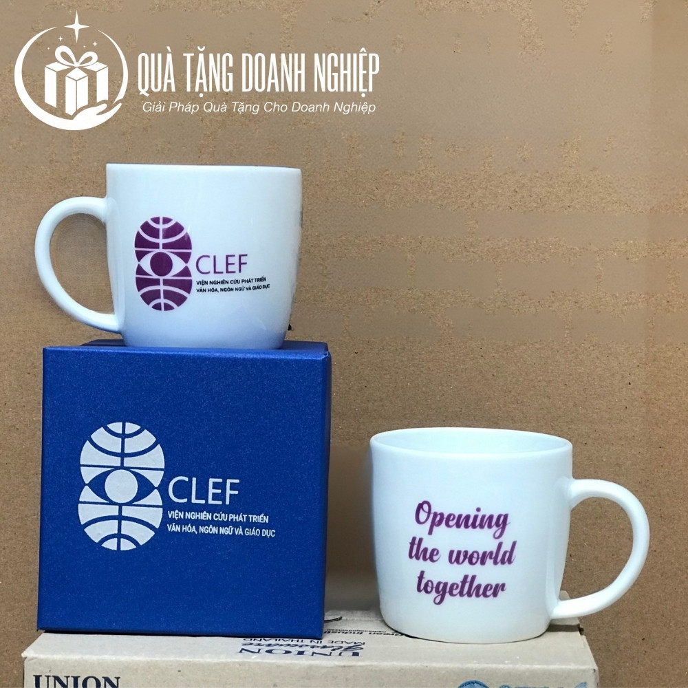 Ly sứ in logo quà tặng
