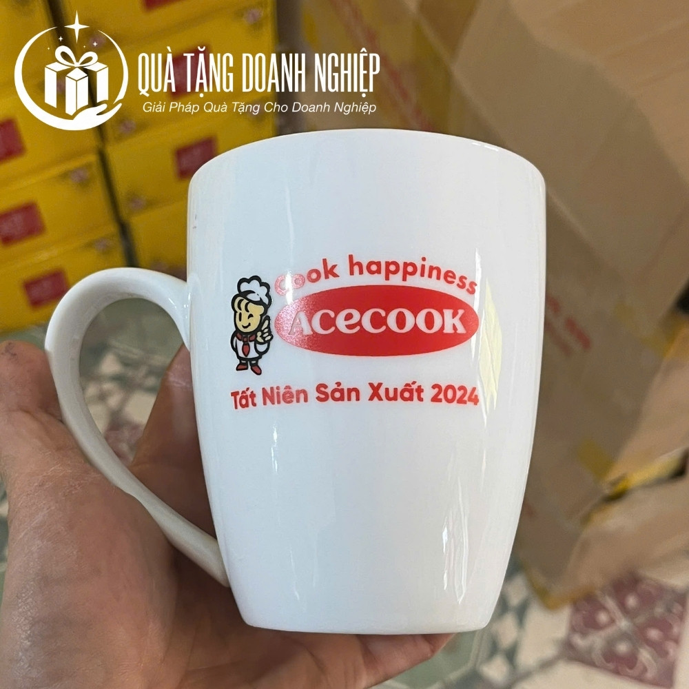Ly sứ in logo quà tặng