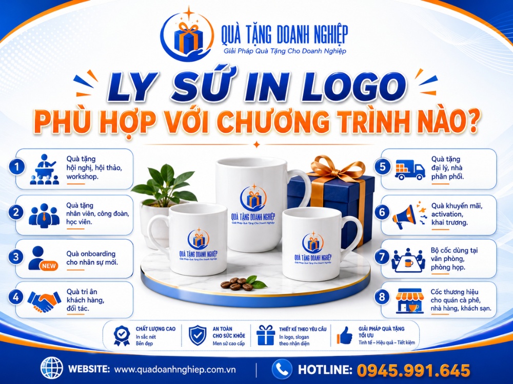 Những chương trình, sự kiện phù hợp tặng cốc sứ in logo thương hiệu