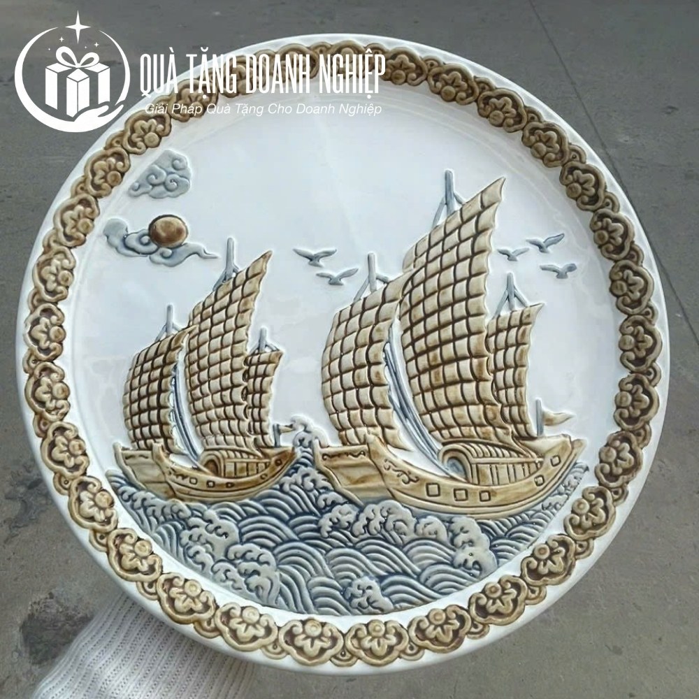 Đĩa biểu trưng gốm sứ quà tặng