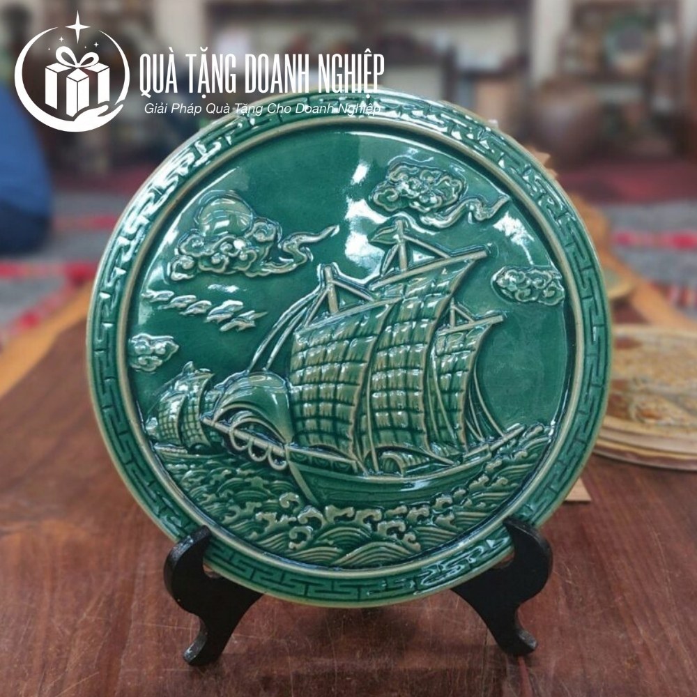 Đĩa biểu trưng gốm sứ quà tặng