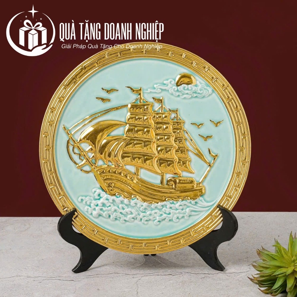 Đĩa biểu trưng gốm sứ quà tặng