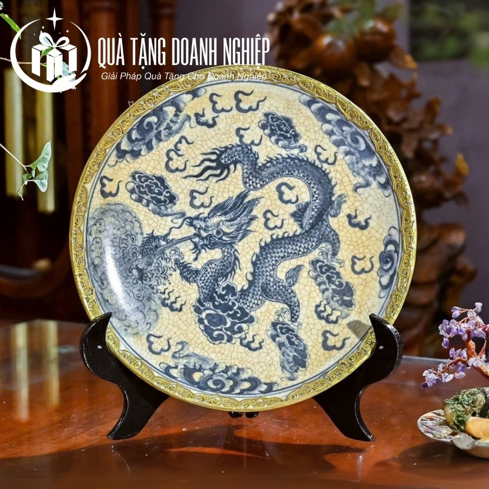 Đĩa biểu trưng gốm sứ quà tặng