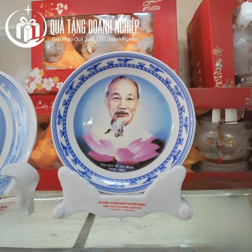 Đĩa biểu trưng gốm sứ quà tặng
