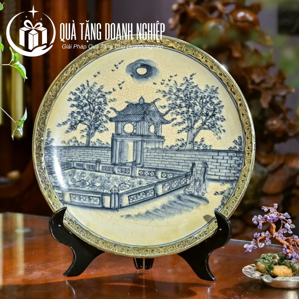 Đĩa biểu trưng gốm sứ quà tặng