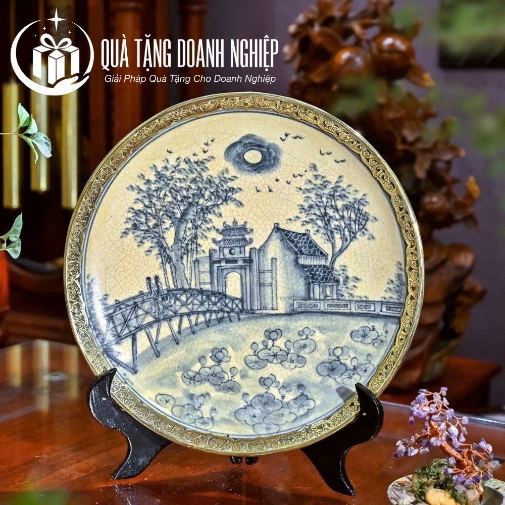 Đĩa biểu trưng gốm sứ quà tặng