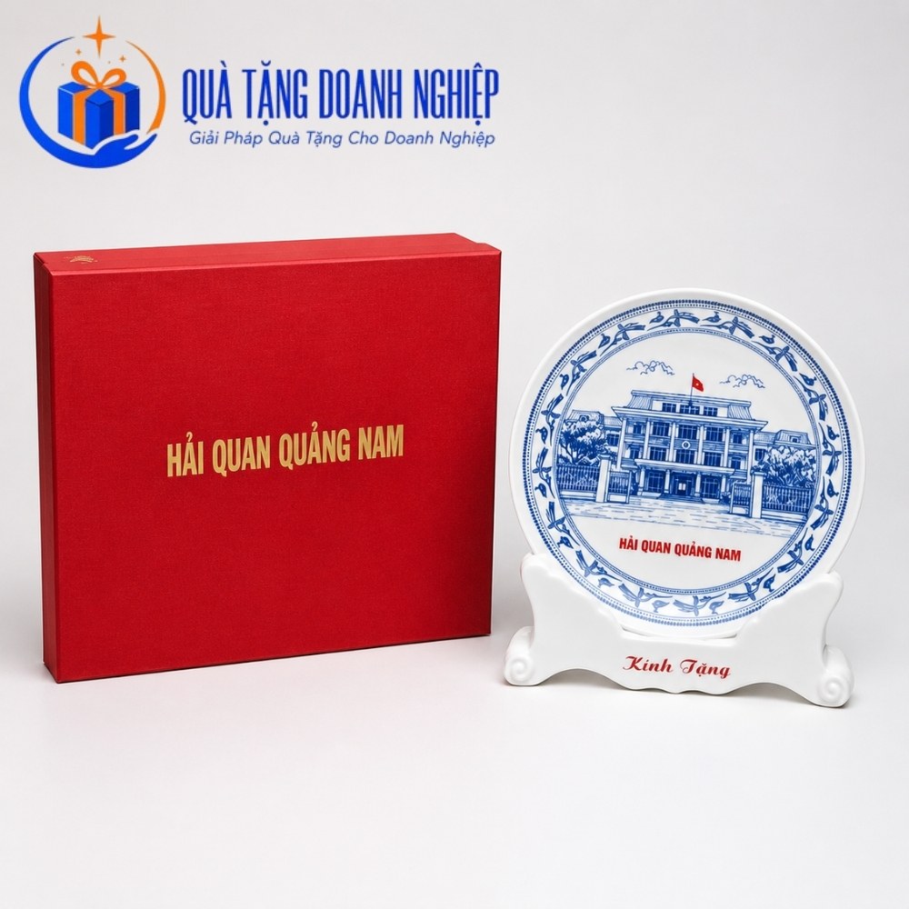 Đĩa biểu trưng gốm sứ quà tặng
