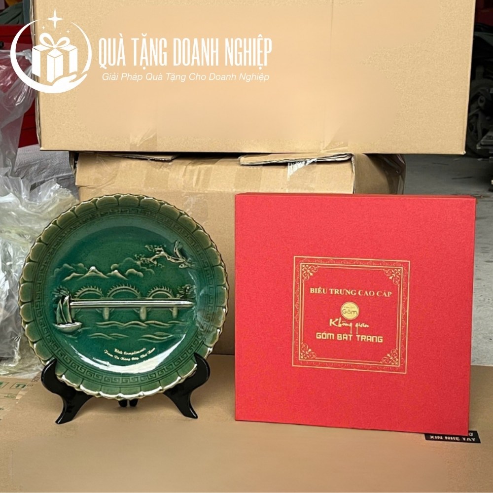 Đĩa biểu trưng gốm sứ quà tặng