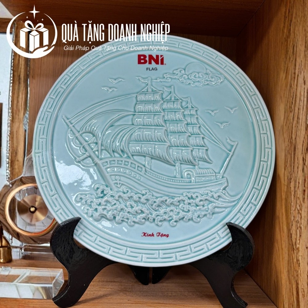 Đĩa biểu trưng gốm sứ quà tặng