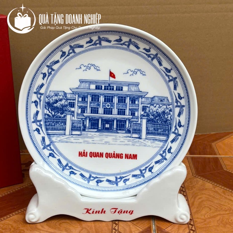 Đĩa biểu trưng gốm sứ quà tặng