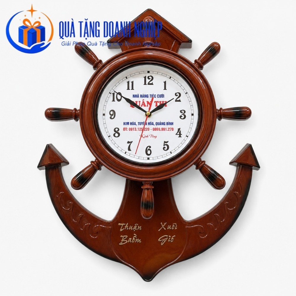 Đồng hồ treo tường quà tặng in logo