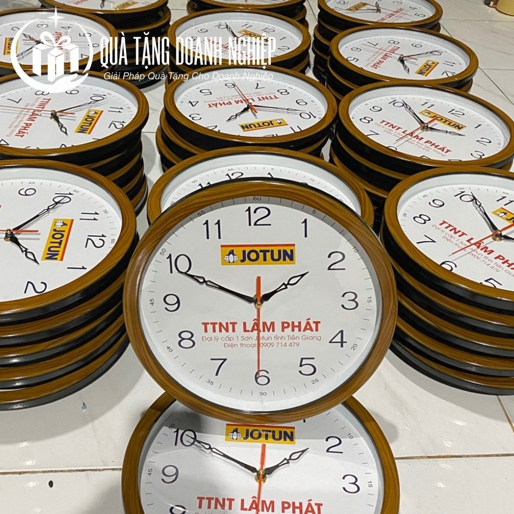Đồng hồ treo tường quà tặng in logo