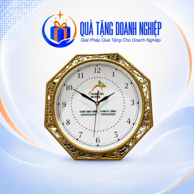 Đồng Hồ Treo Tường Bát Giác In Logo Quà Tặng Doanh Nghiệp