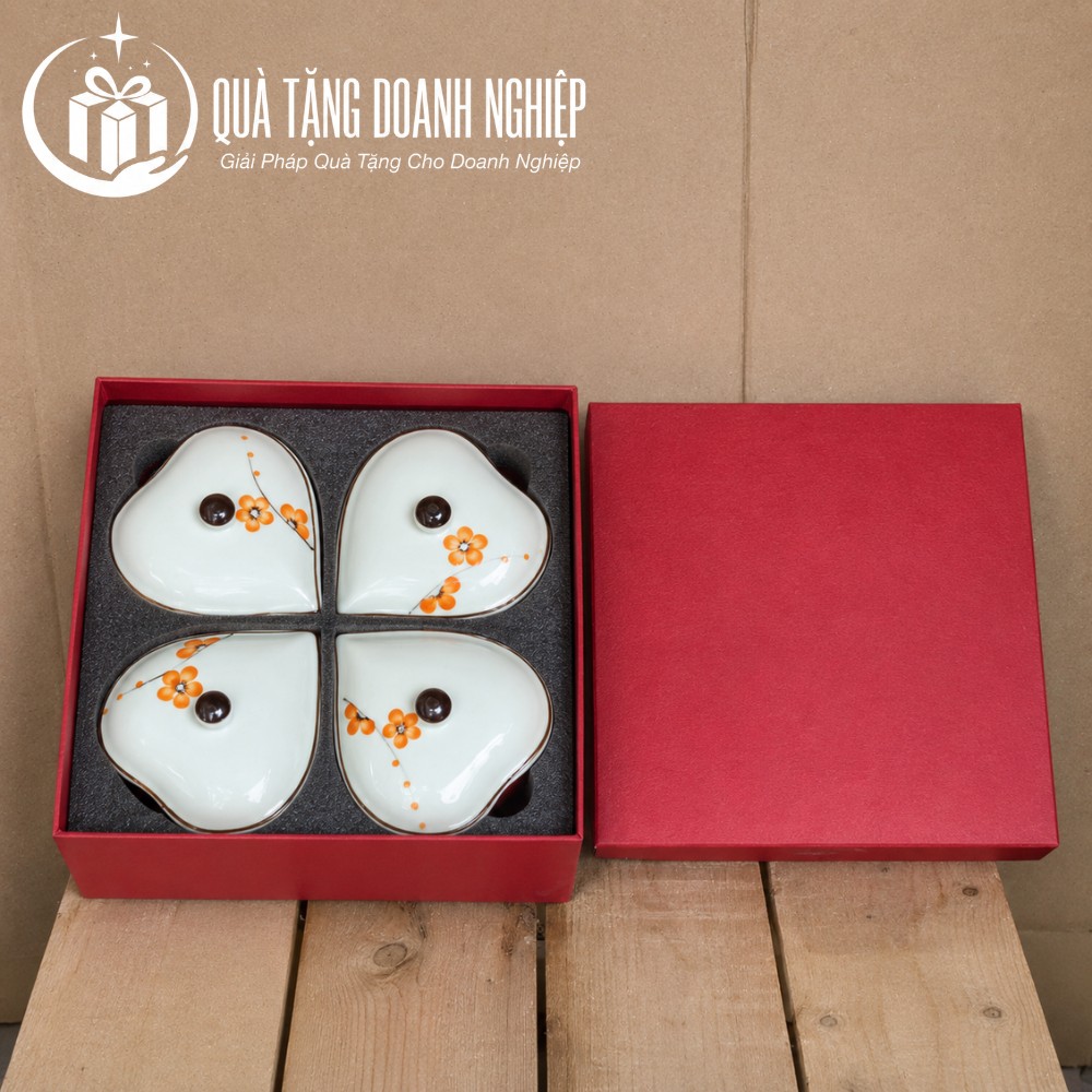 Hộp định hình đựng bộ khay mứt gốm sứ quà tặng