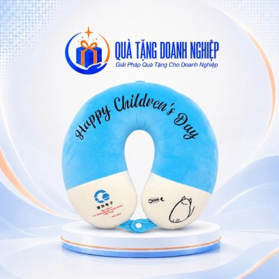 Gối Chữ U Happy Children's Day Quà Tặng Doanh Nghiệp In Logo