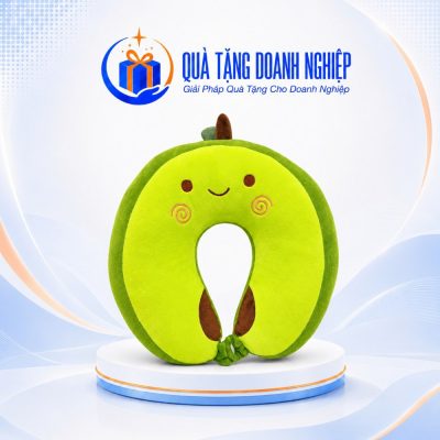 Gối Chữ U Hình Quả Bơ In Logo Quà Tặng Doanh Nghiệp