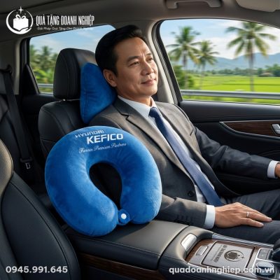 Gối Chữ U In Logo Hyundai Kefico Quà Tặng Doanh Nghiệp