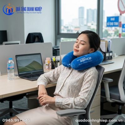 Gối Chữ U In Logo Hyundai Kefico Quà Tặng Doanh Nghiệp