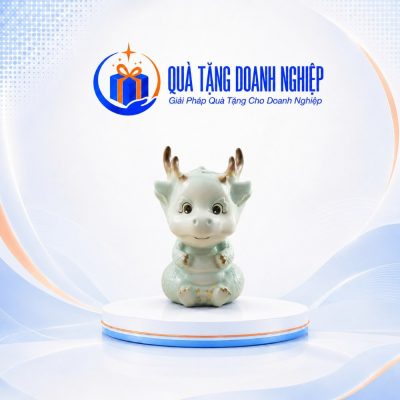 Heo Đất Gốm Sứ Hình Rồng Quà Tặng Doanh Nghiệp In Logo