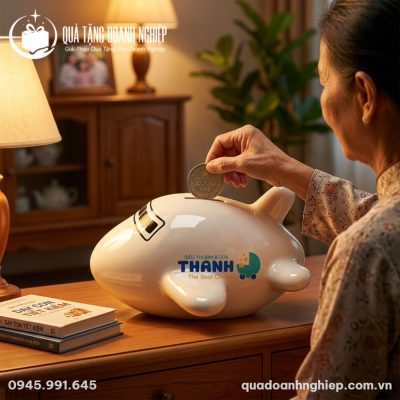 Heo Đất Hình Máy Bay In Logo Quà Tặng Doanh Nghiệp