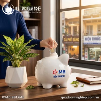 Heo Đất In Logo MB Bến Thành Quà Tặng Doanh Nghiệp