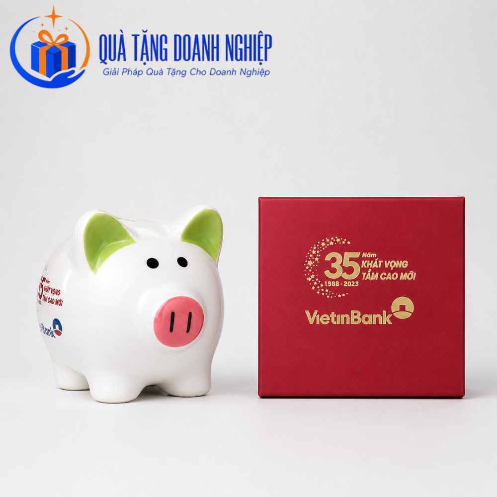 Heo đất in logo quà tặng