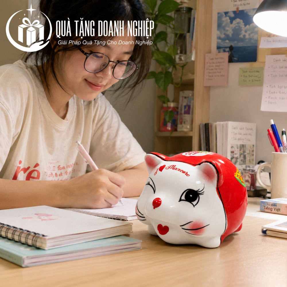 Heo đất in logo quà tặng