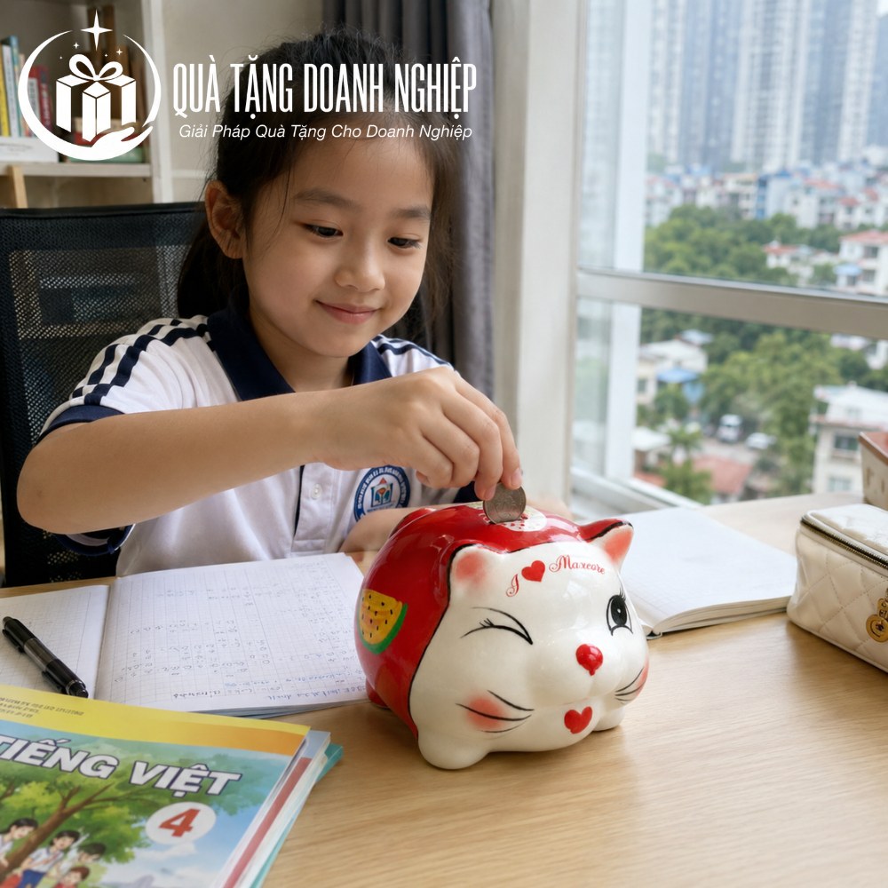 Heo đất in logo quà tặng