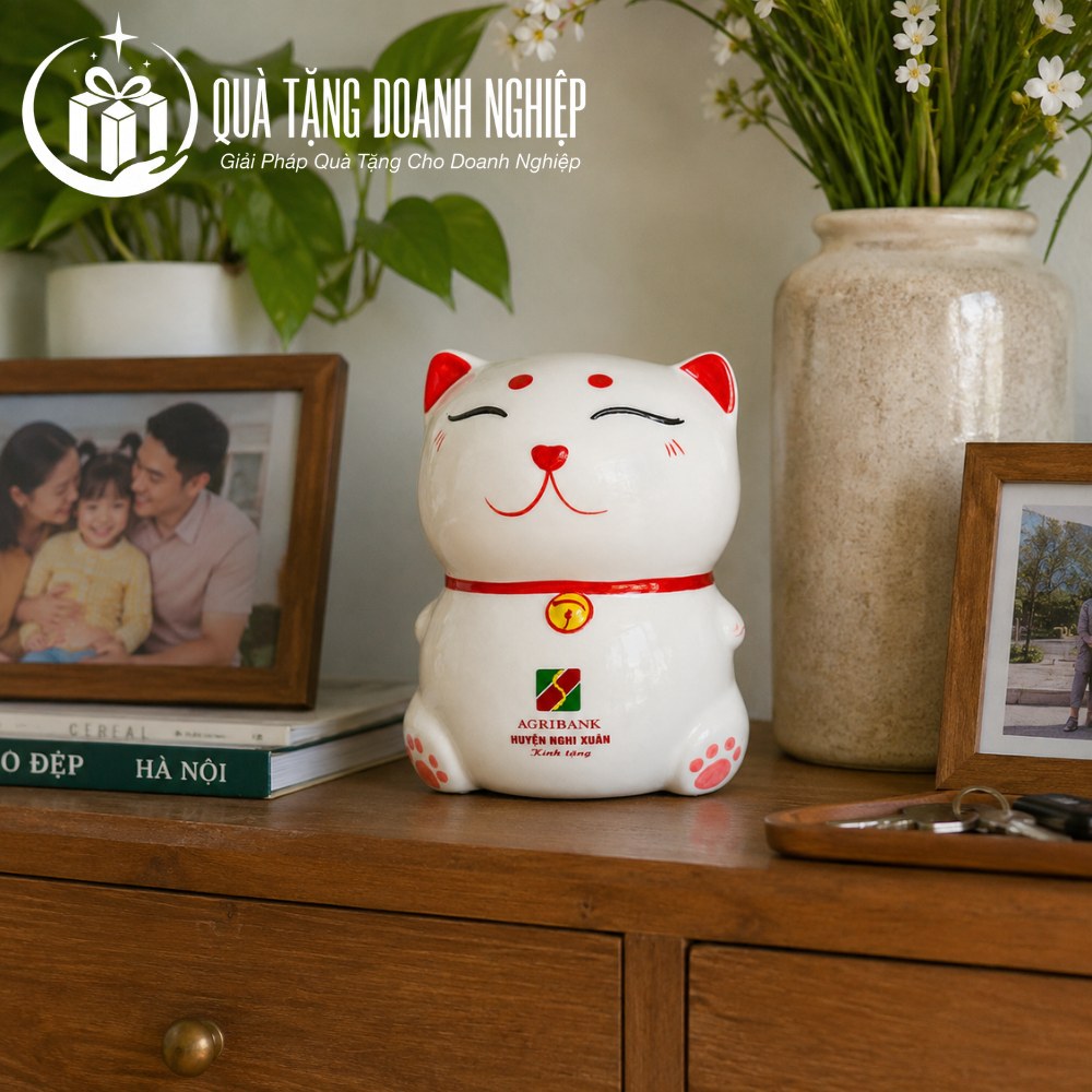 Heo đất in logo quà tặng