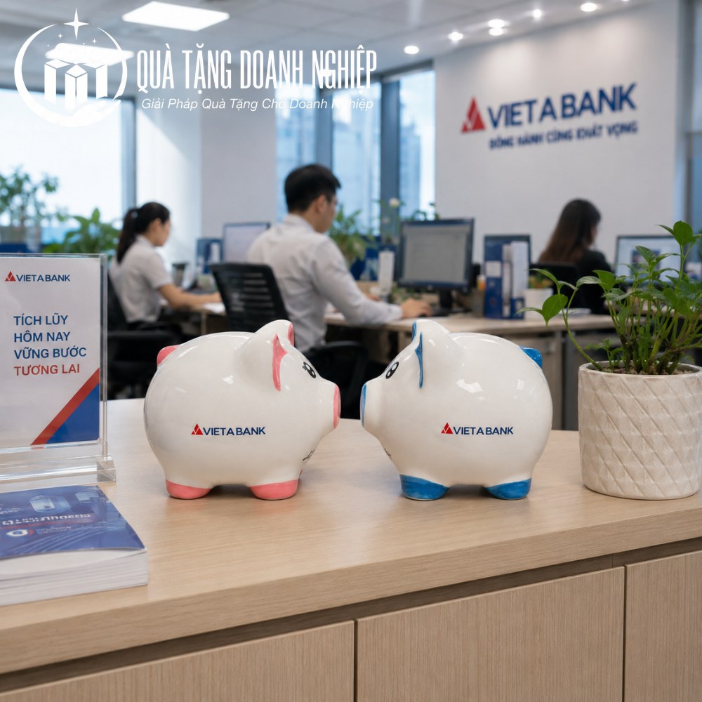 Heo đất in logo quà tặng