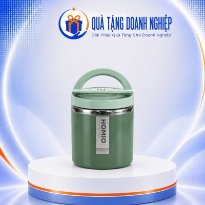 Hộp cơm văn phòng 1 tầng-1L màu xanh in logo quà tặng HC-06 - Ảnh đại diện