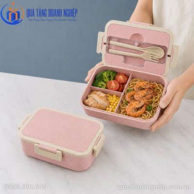 Hộp cơm lúa mạch HC-12 chuẩn bị sẵn phần ăn trưa dinh dưỡng đầy màu sắc của nhân viên văn phòng