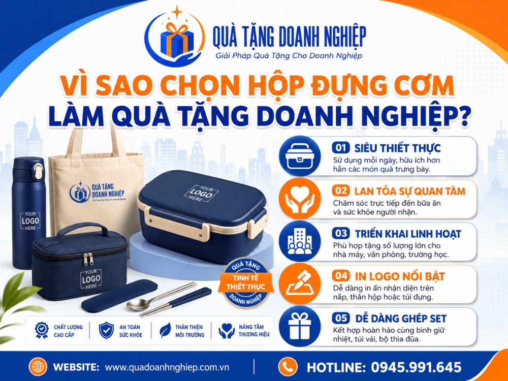 Lý do lựa chọn quà tặng hộp đựng cơm in logo