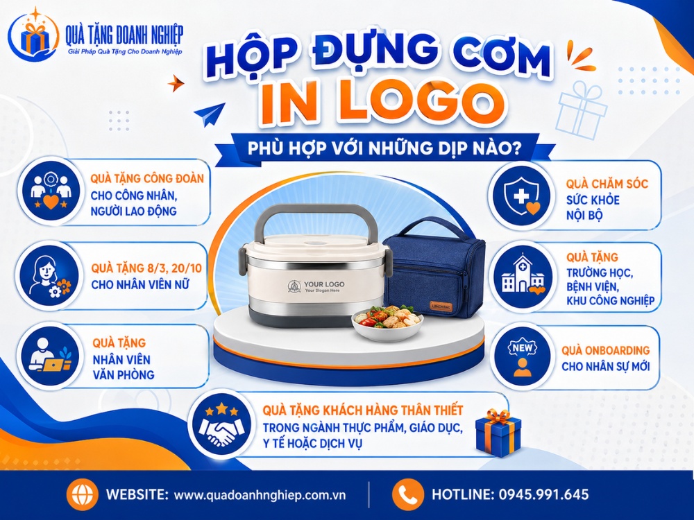 Những dịp phù hợp tặng hộp đựng cơm in logo