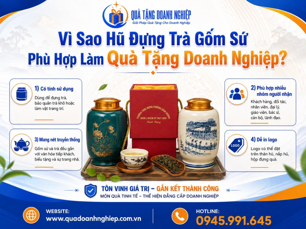 Lý do hộp đựng trà gốm sứ được chọn làm quà tặng doanh nghiệp