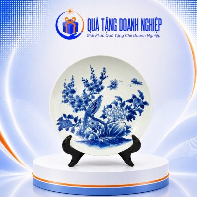 Đĩa biểu trưng sứ bát tràng 20cm in logo quà tặng BDT-12 - Ảnh đại diện