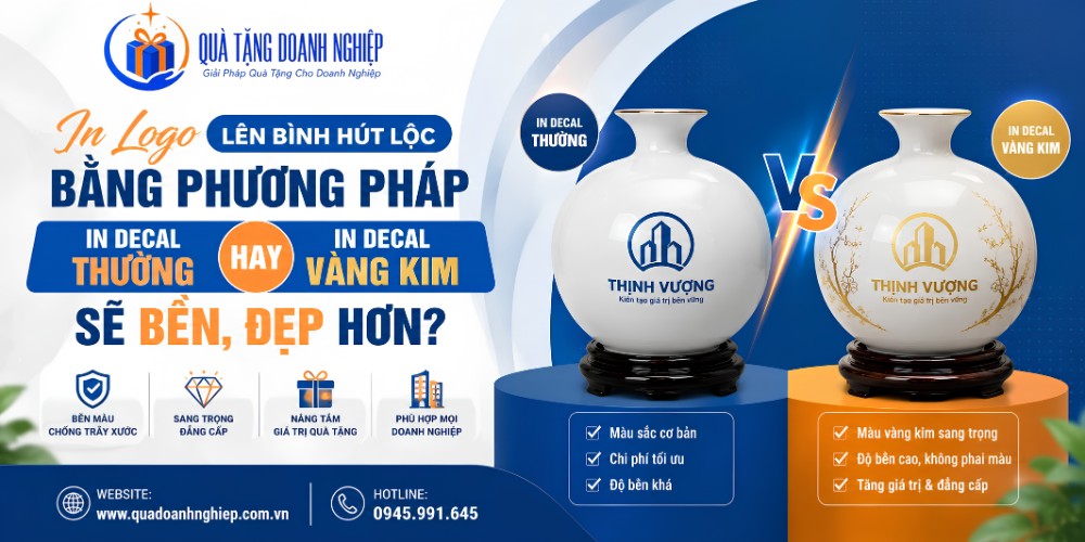 Kỹ thuật in logo decal lên bình hút lộc