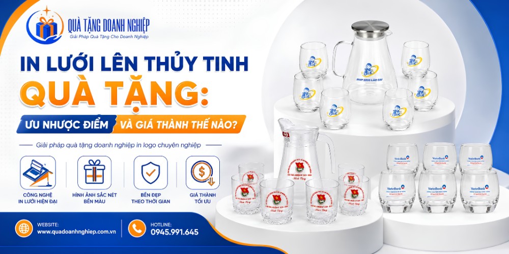 In lưới logo lên quà tặng thủy tinh