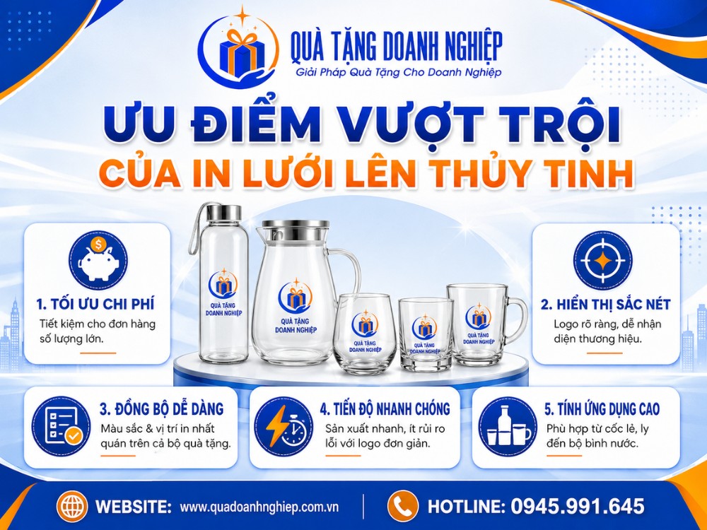 Ưu điểm của kỹ thuật in lưới trên thủy tinh