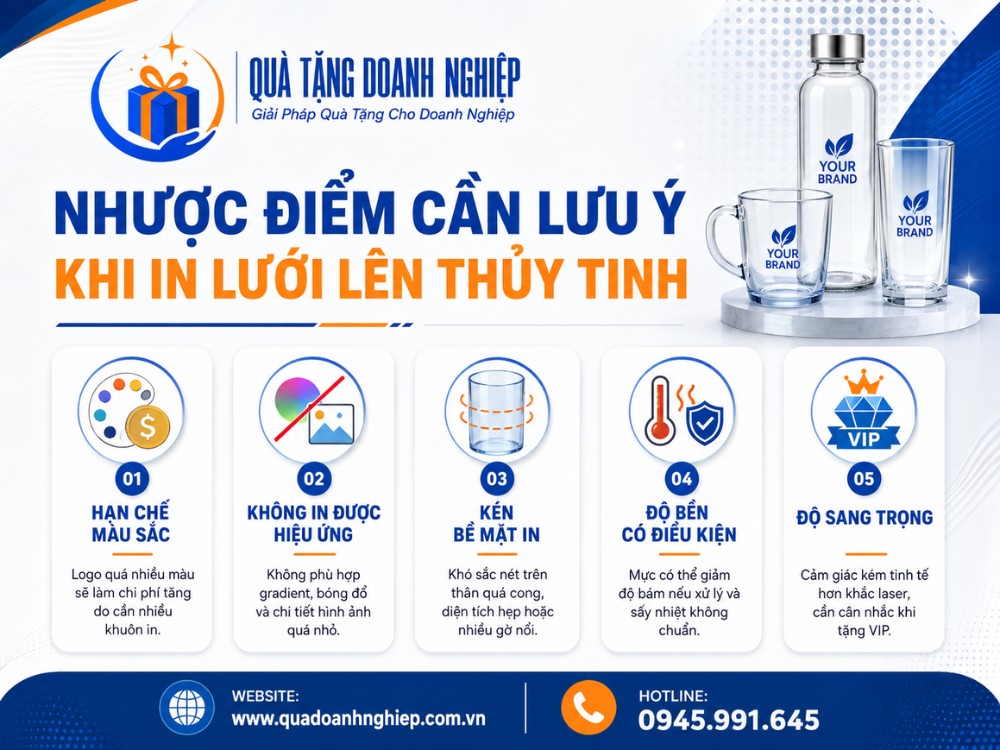 Nhược điểm cần lưu ý khi in lưới lên thủy tinh