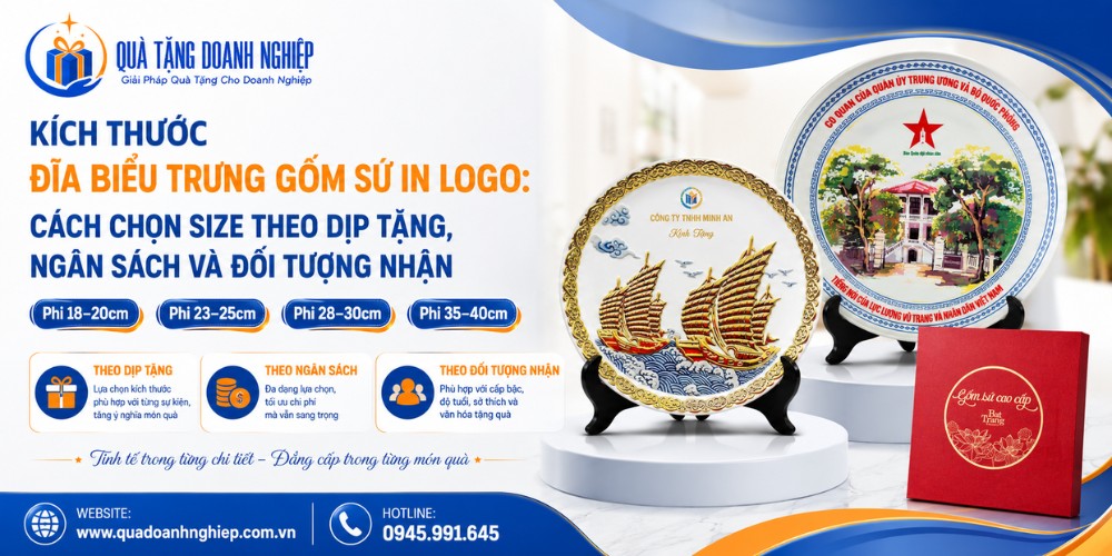 Kích thước của đĩa biểu trưng quà tặng