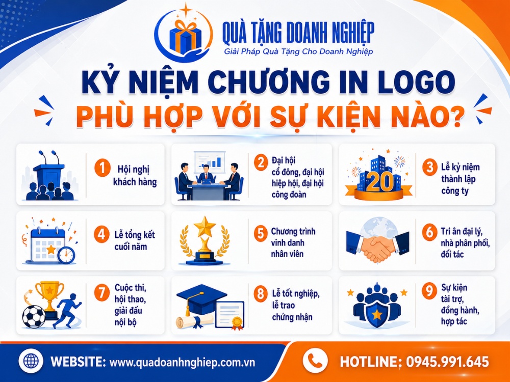 Những sự kiện tặng kỷ niệm chương in logo