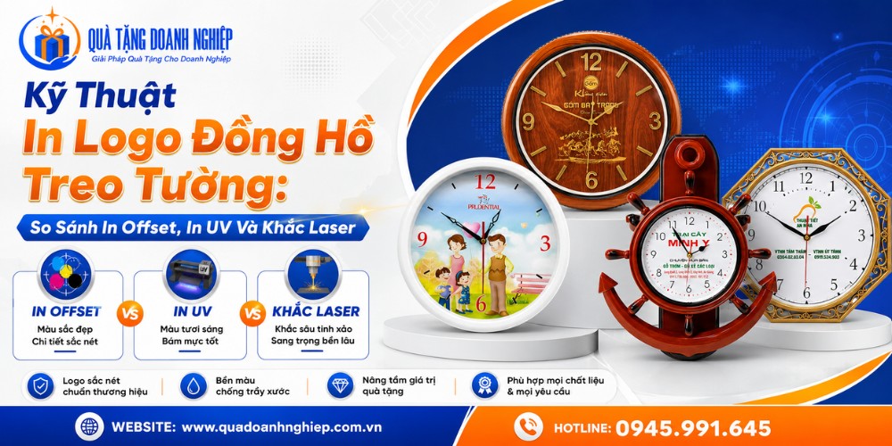 Kỹ thuật in logo trên đồng hồ treo tường