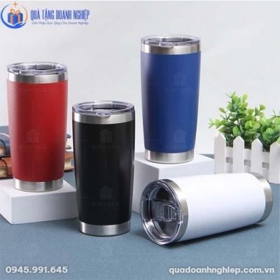 Các phiên bản màu sắc đa dạng của ly giữ nhiệt LGNQT-08 gồm đỏ, đen, xanh dương và trắng